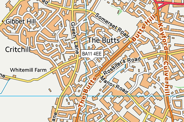 BA11 4EE map - OS VectorMap District (Ordnance Survey)