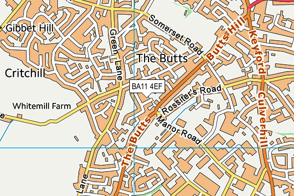 BA11 4EF map - OS VectorMap District (Ordnance Survey)