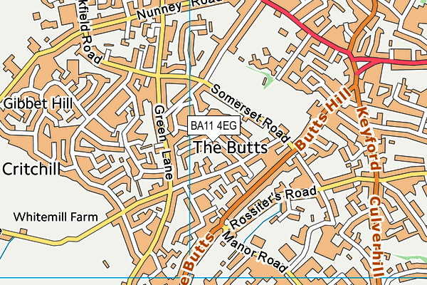 BA11 4EG map - OS VectorMap District (Ordnance Survey)