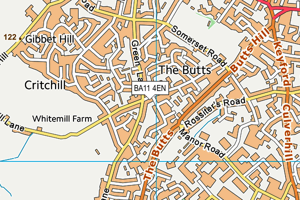 BA11 4EN map - OS VectorMap District (Ordnance Survey)