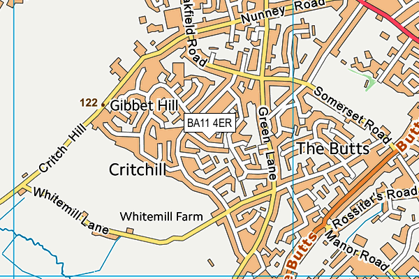 BA11 4ER map - OS VectorMap District (Ordnance Survey)