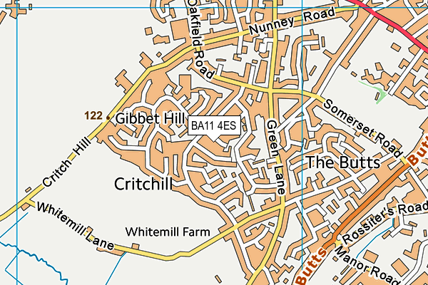 BA11 4ES map - OS VectorMap District (Ordnance Survey)