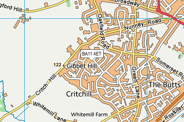 BA11 4ET map - OS VectorMap District (Ordnance Survey)