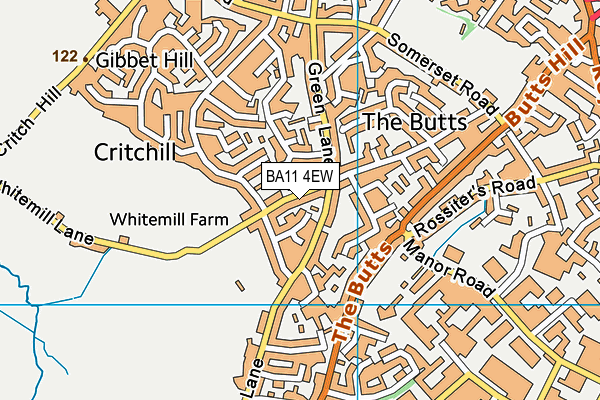 BA11 4EW map - OS VectorMap District (Ordnance Survey)