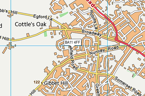 BA11 4FF map - OS VectorMap District (Ordnance Survey)