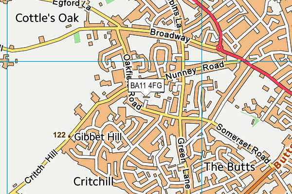 BA11 4FG map - OS VectorMap District (Ordnance Survey)