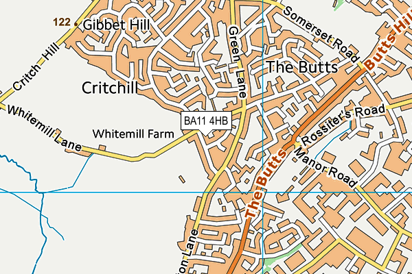 BA11 4HB map - OS VectorMap District (Ordnance Survey)