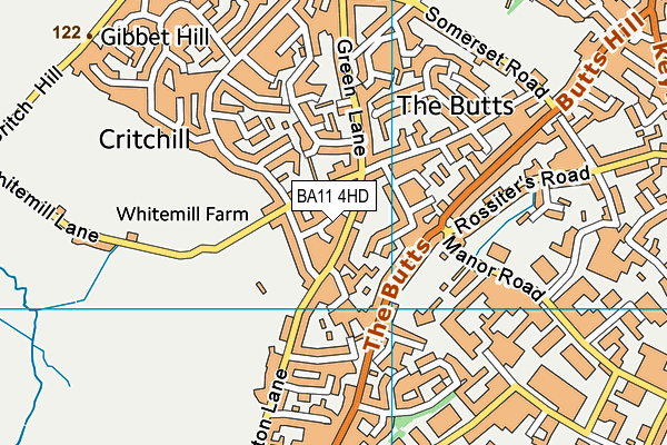 BA11 4HD map - OS VectorMap District (Ordnance Survey)