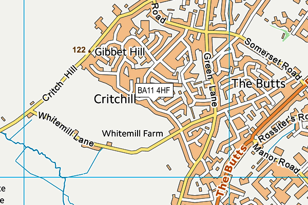 BA11 4HF map - OS VectorMap District (Ordnance Survey)