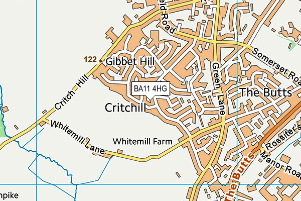 BA11 4HG map - OS VectorMap District (Ordnance Survey)