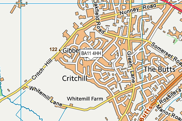 BA11 4HH map - OS VectorMap District (Ordnance Survey)