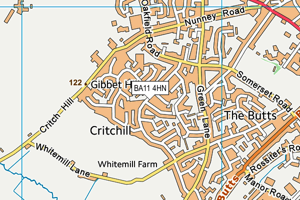 BA11 4HN map - OS VectorMap District (Ordnance Survey)