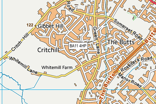 BA11 4HP map - OS VectorMap District (Ordnance Survey)