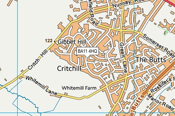 BA11 4HQ map - OS VectorMap District (Ordnance Survey)