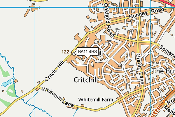 BA11 4HS map - OS VectorMap District (Ordnance Survey)