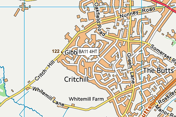 BA11 4HT map - OS VectorMap District (Ordnance Survey)