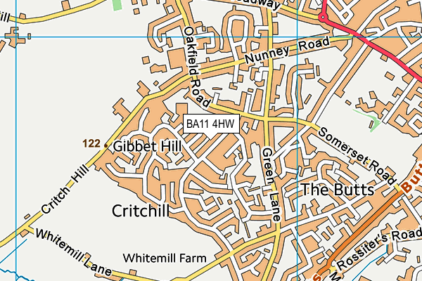 Map of 111 CRITCHILL ROAD LIMITED at district scale