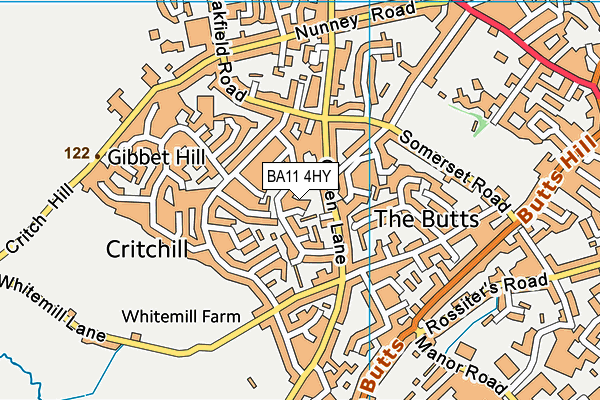 BA11 4HY map - OS VectorMap District (Ordnance Survey)