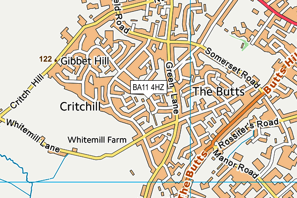 BA11 4HZ map - OS VectorMap District (Ordnance Survey)