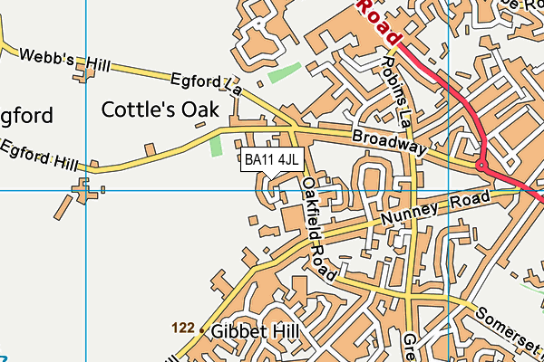 BA11 4JL map - OS VectorMap District (Ordnance Survey)