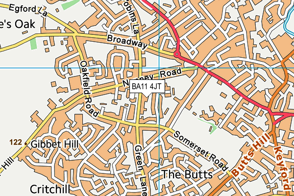 BA11 4JT map - OS VectorMap District (Ordnance Survey)