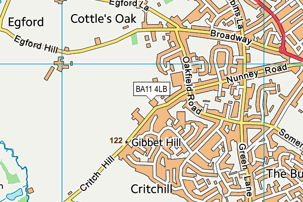 Critchill Special School map (BA11 4LB) - OS VectorMap District (Ordnance Survey)