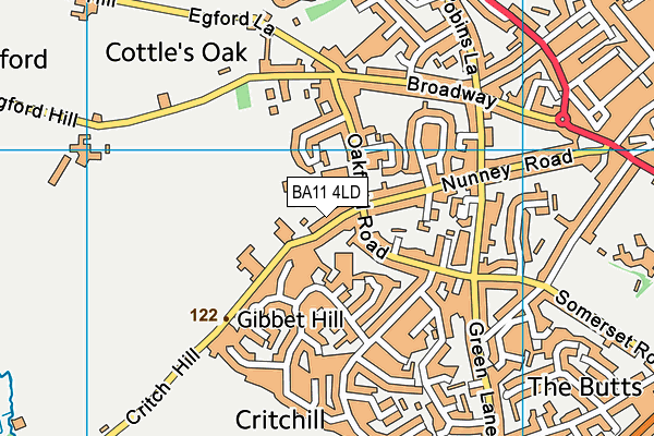 BA11 4LD map - OS VectorMap District (Ordnance Survey)