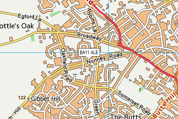 BA11 4LE map - OS VectorMap District (Ordnance Survey)