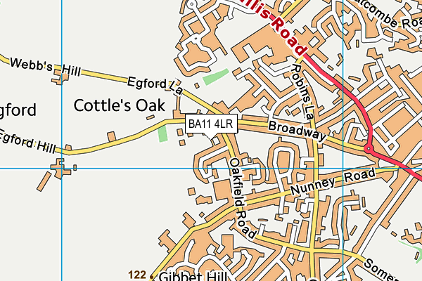 BA11 4LR map - OS VectorMap District (Ordnance Survey)