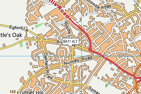 BA11 4LT map - OS VectorMap District (Ordnance Survey)