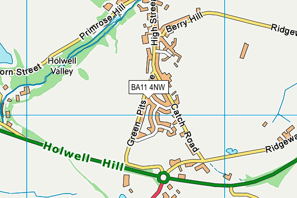 BA11 4NW map - OS VectorMap District (Ordnance Survey)