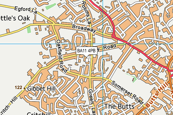 BA11 4PB map - OS VectorMap District (Ordnance Survey)