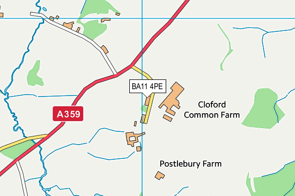 BA11 4PE map - OS VectorMap District (Ordnance Survey)