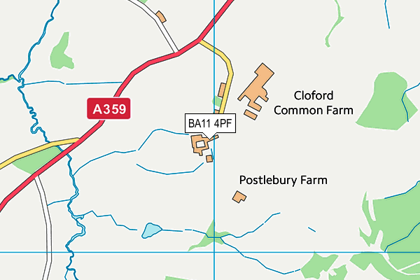 BA11 4PF map - OS VectorMap District (Ordnance Survey)