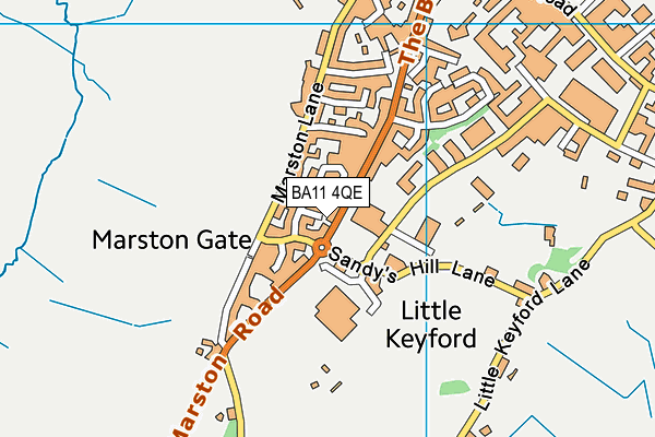 BA11 4QE map - OS VectorMap District (Ordnance Survey)