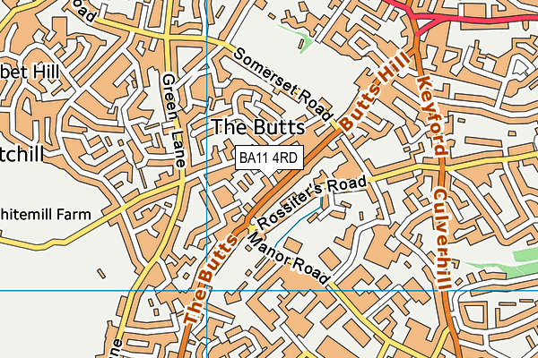 BA11 4RD map - OS VectorMap District (Ordnance Survey)