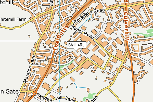 BA11 4RL map - OS VectorMap District (Ordnance Survey)