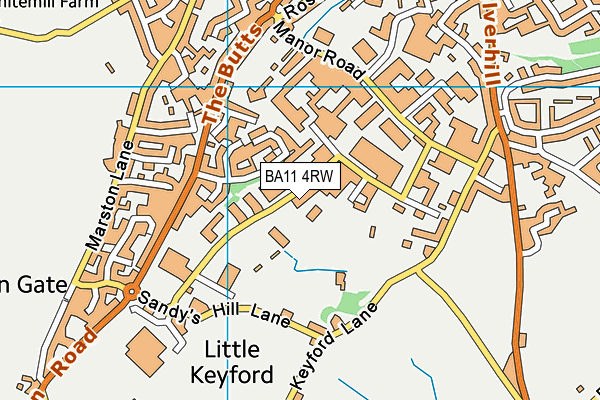 The Fitness Studio map (BA11 4RW) - OS VectorMap District (Ordnance Survey)