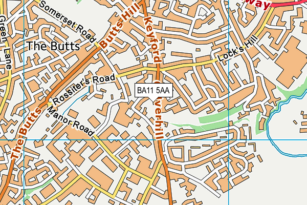 BA11 5AA map - OS VectorMap District (Ordnance Survey)