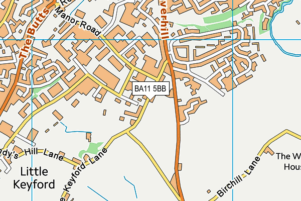 BA11 5BB map - OS VectorMap District (Ordnance Survey)