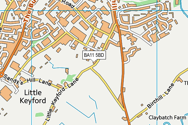 BA11 5BD map - OS VectorMap District (Ordnance Survey)