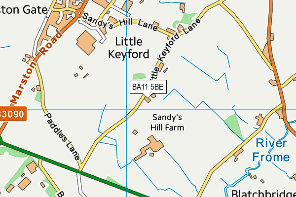 BA11 5BE map - OS VectorMap District (Ordnance Survey)