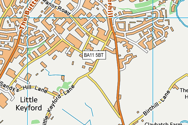 BA11 5BT map - OS VectorMap District (Ordnance Survey)