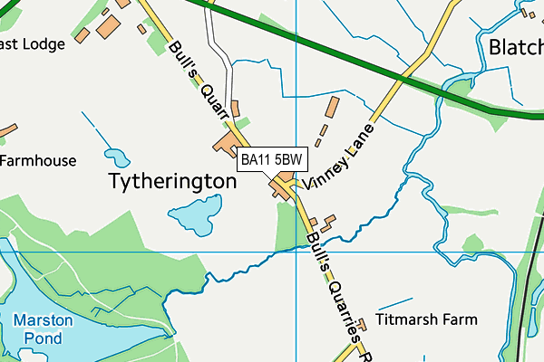 BA11 5BW map - OS VectorMap District (Ordnance Survey)