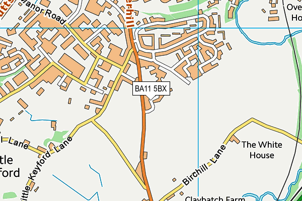 BA11 5BX map - OS VectorMap District (Ordnance Survey)