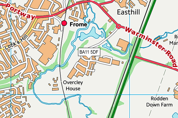 BA11 5DF map - OS VectorMap District (Ordnance Survey)