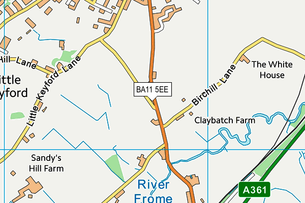 BA11 5EE map - OS VectorMap District (Ordnance Survey)