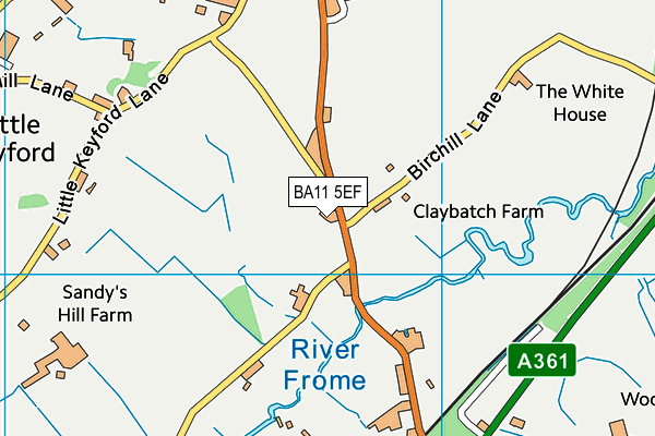 BA11 5EF map - OS VectorMap District (Ordnance Survey)