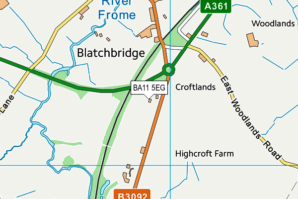 BA11 5EG map - OS VectorMap District (Ordnance Survey)