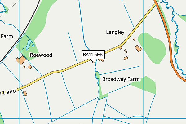 West Woodlands Showground map (BA11 5ES) - OS VectorMap District (Ordnance Survey)